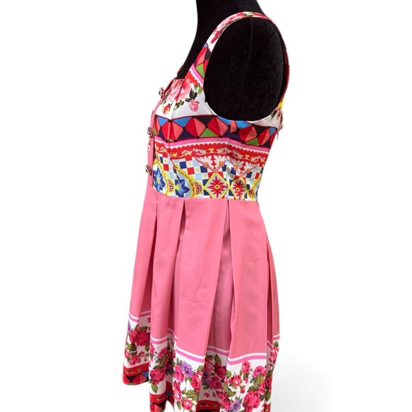 NWOT Pink Floral Summer Dress – Limited Edition by Ukrainian Designer – Size 8 - Picture 2 of 6